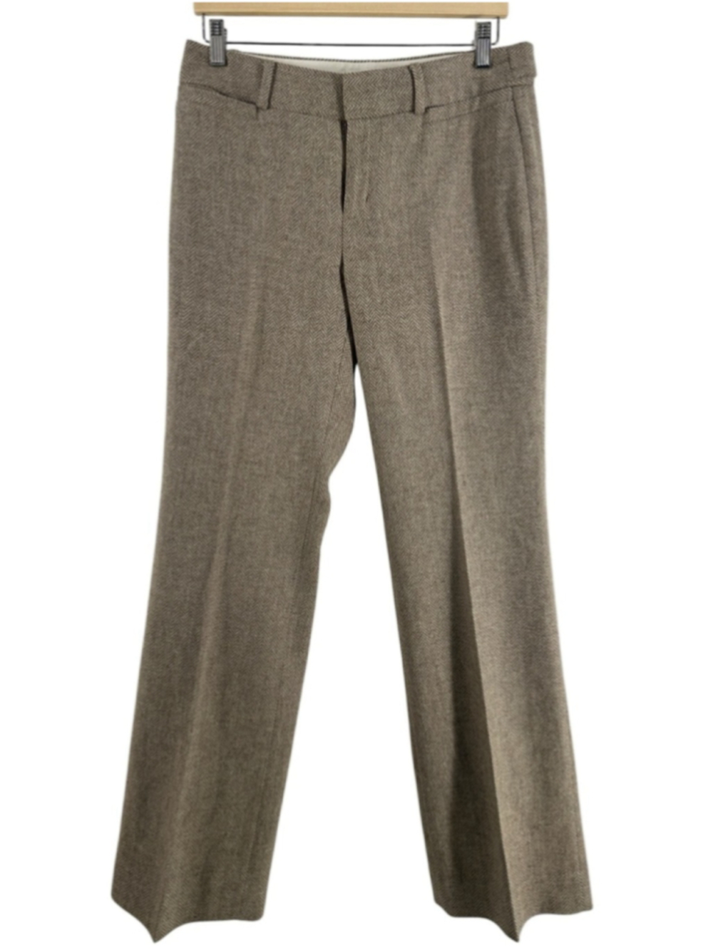 Banana Republic trousers Martin Fit Pants brown Herringbone wool blend sz 6